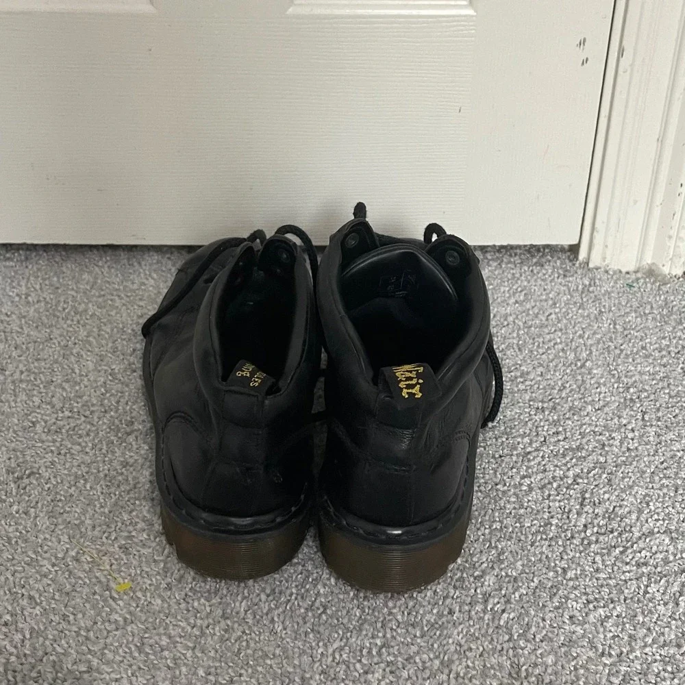 Dr. Martens 8287 Black Leather Ankle Work Boots Mens Size 15 US Lug Sole Gothic